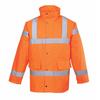 PORTWEST Hi-Vis Winter Traffic Jacket, RT30, Orange, Size XS